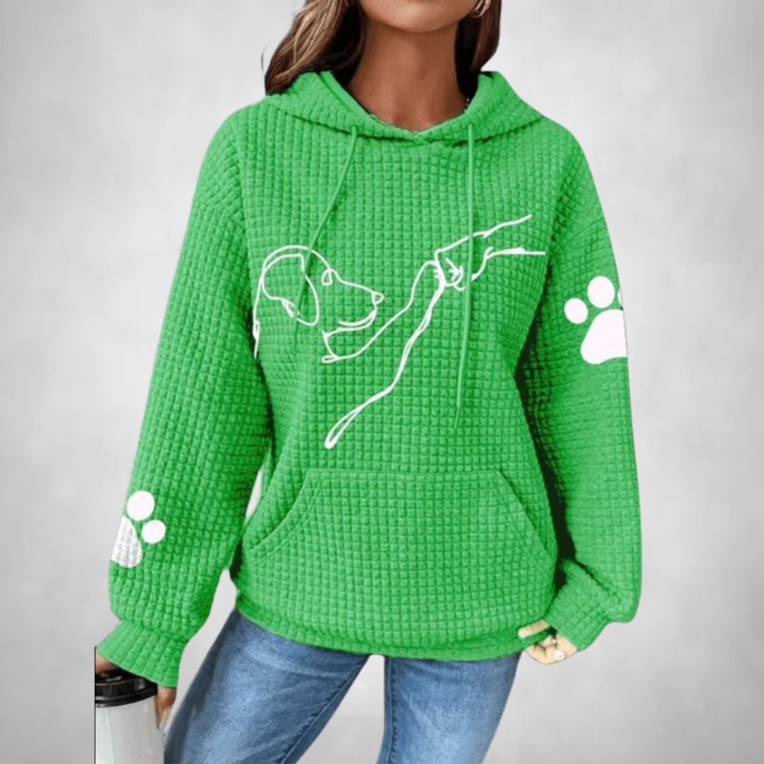 Kapuzenpullover VIOLETT mit Tiermotiv