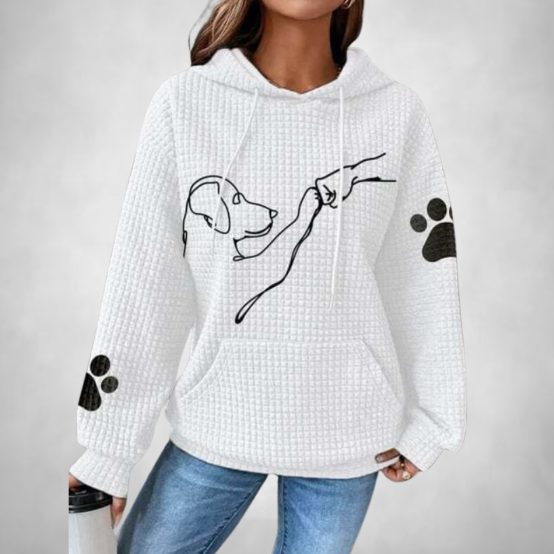 Kapuzenpullover VIOLETT mit Tiermotiv