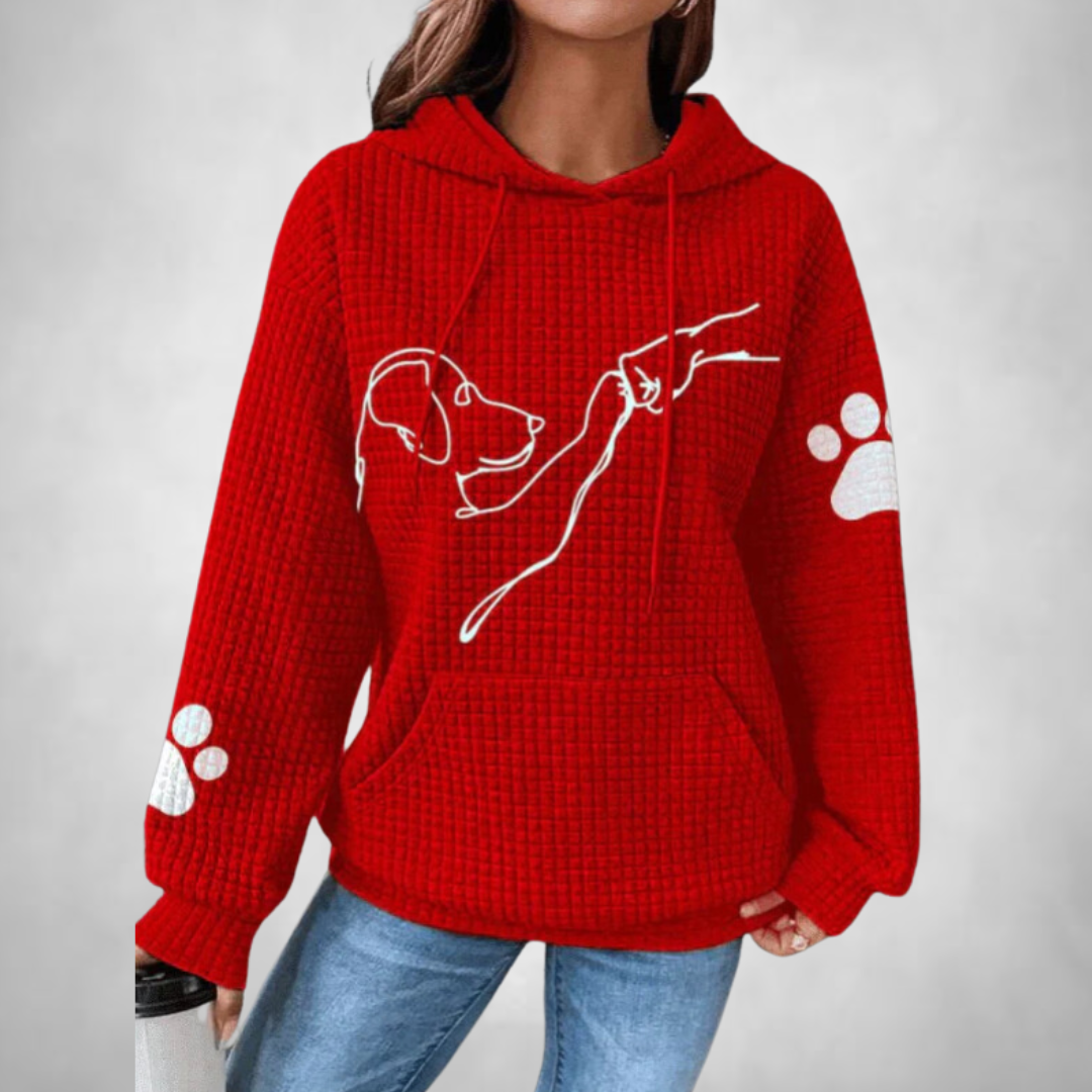 Kapuzenpullover VIOLETT mit Tiermotiv