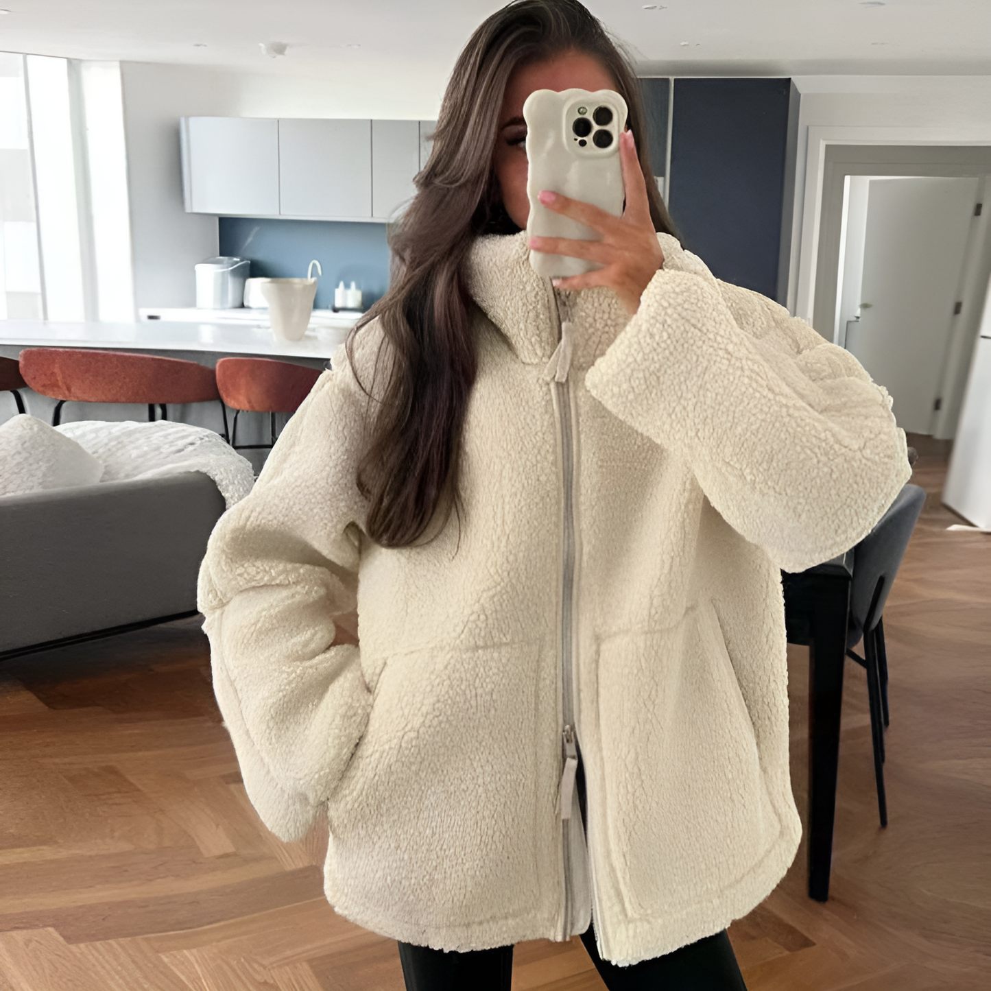 ModeGeist | Lam Fleec Winterjack für Damen