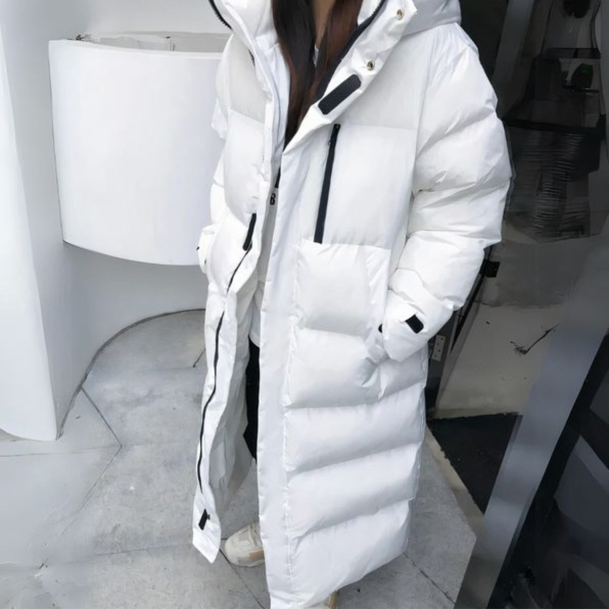 ModeGeist | Wasserdichte Lange Pufferjacke