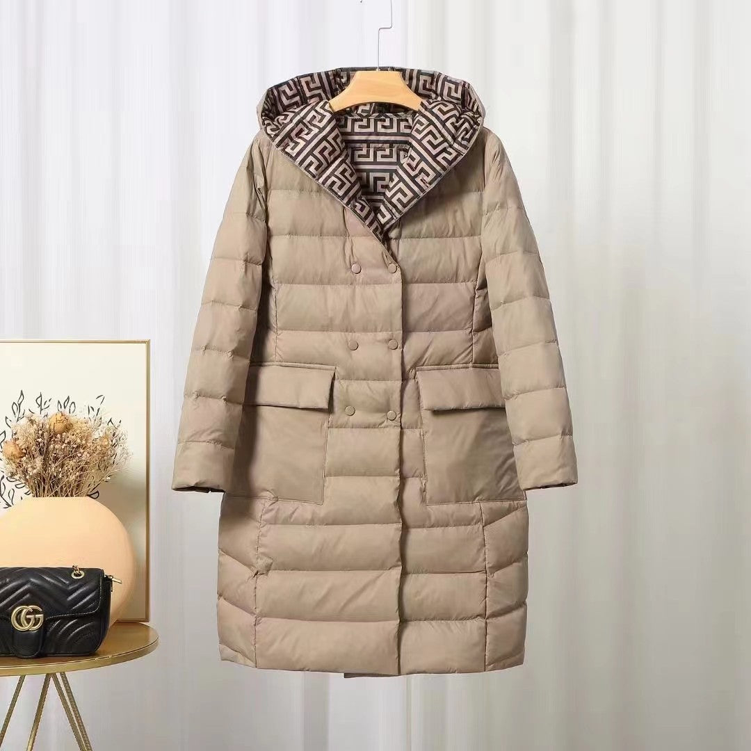 ModeGeist | Gefütterte Kapuzenwinterjacke für Damen