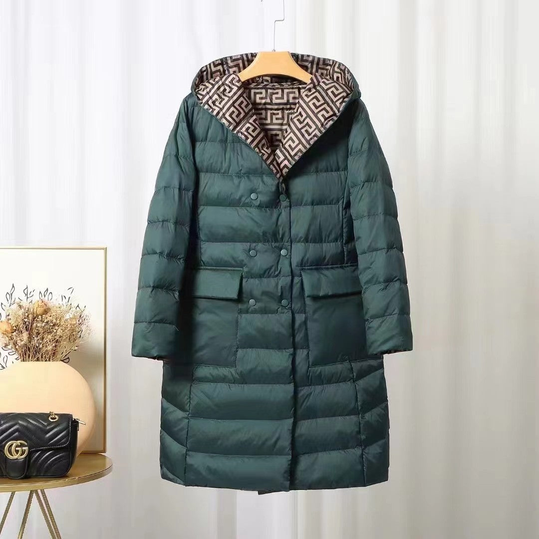 ModeGeist | Gefütterte Kapuzenwinterjacke für Damen
