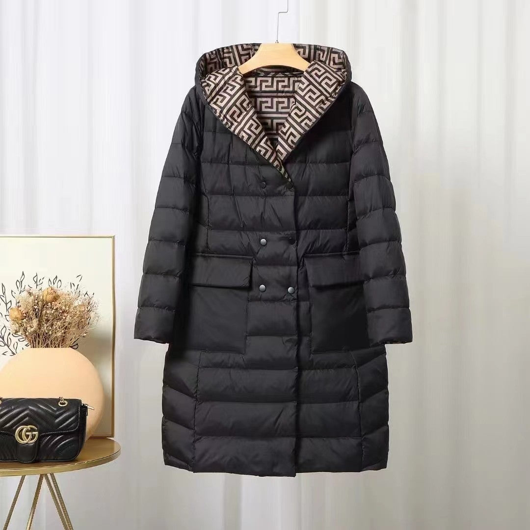 ModeGeist | Gefütterte Kapuzenwinterjacke für Damen