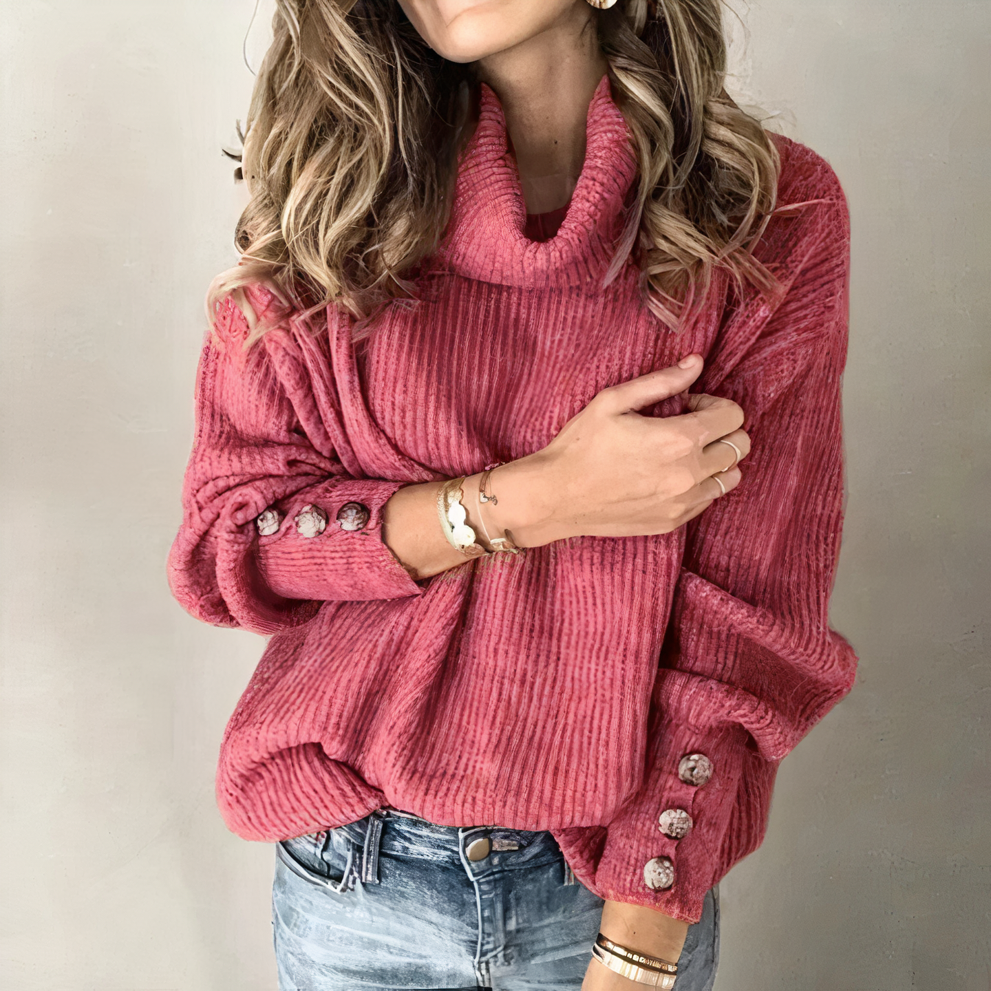 Peyton: Langärmliger Strickpullover
