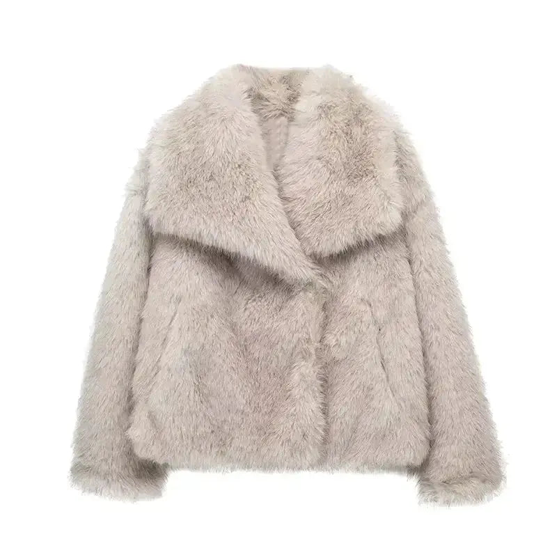 ModeGeist | Luxuriöse Kunstfell Jacke Stilvoll, Kuschelig und Zeitlos