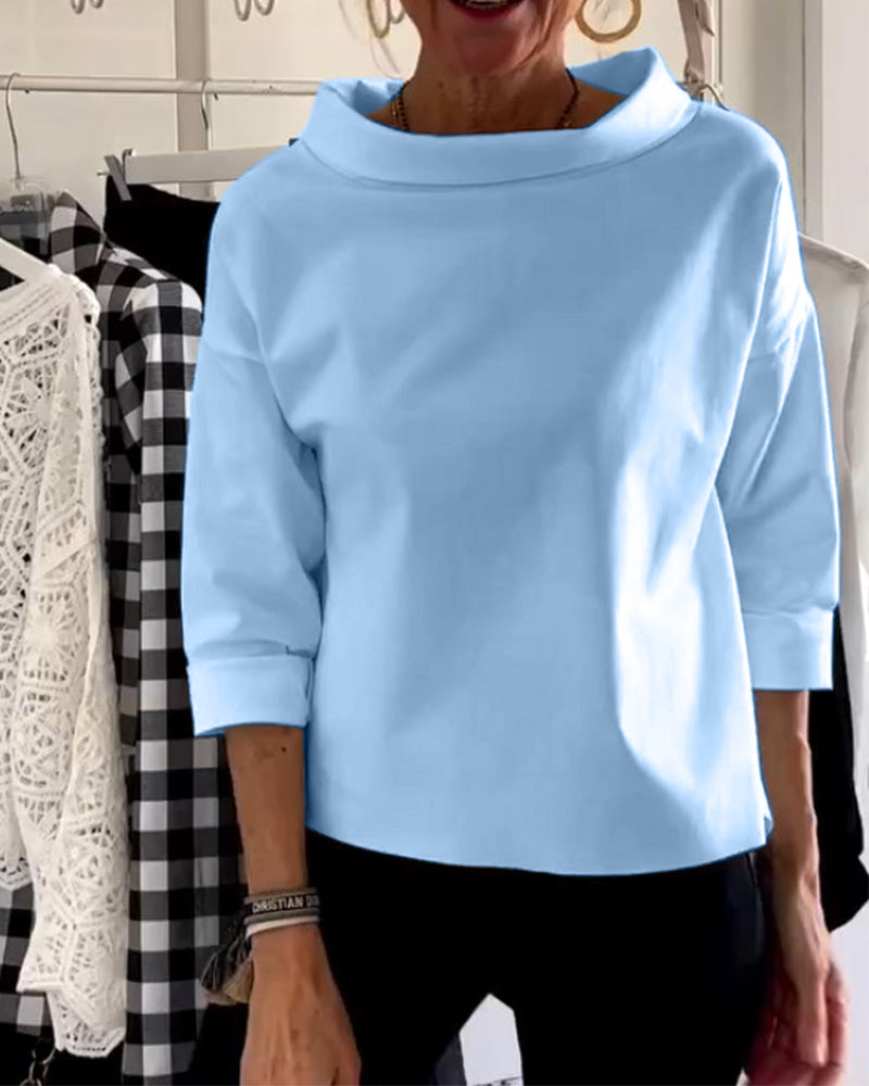 Fudus Solid-Color Sweatshirt