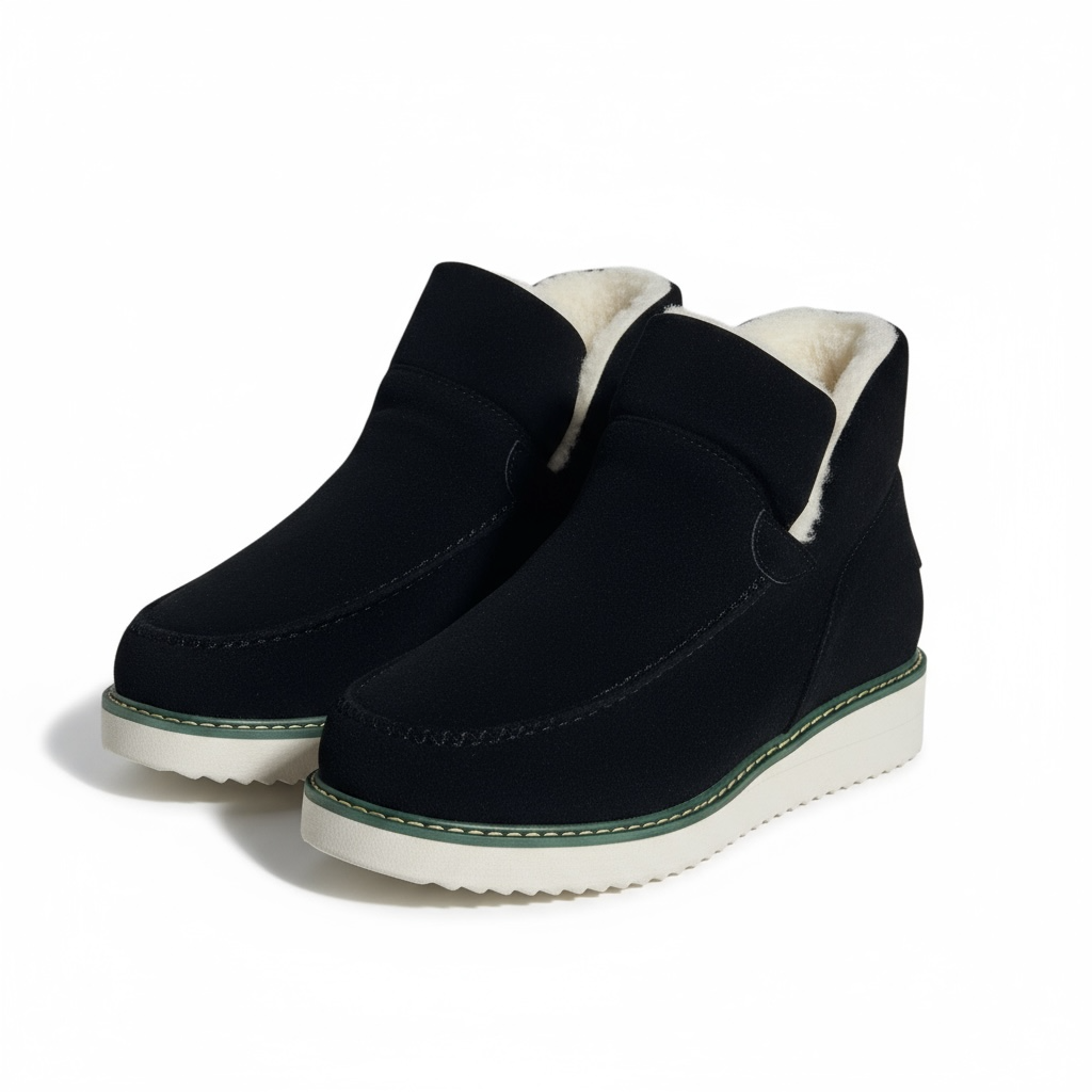 MODEGEIST Damen Ankle Boots Seitenverschluss Schwarz