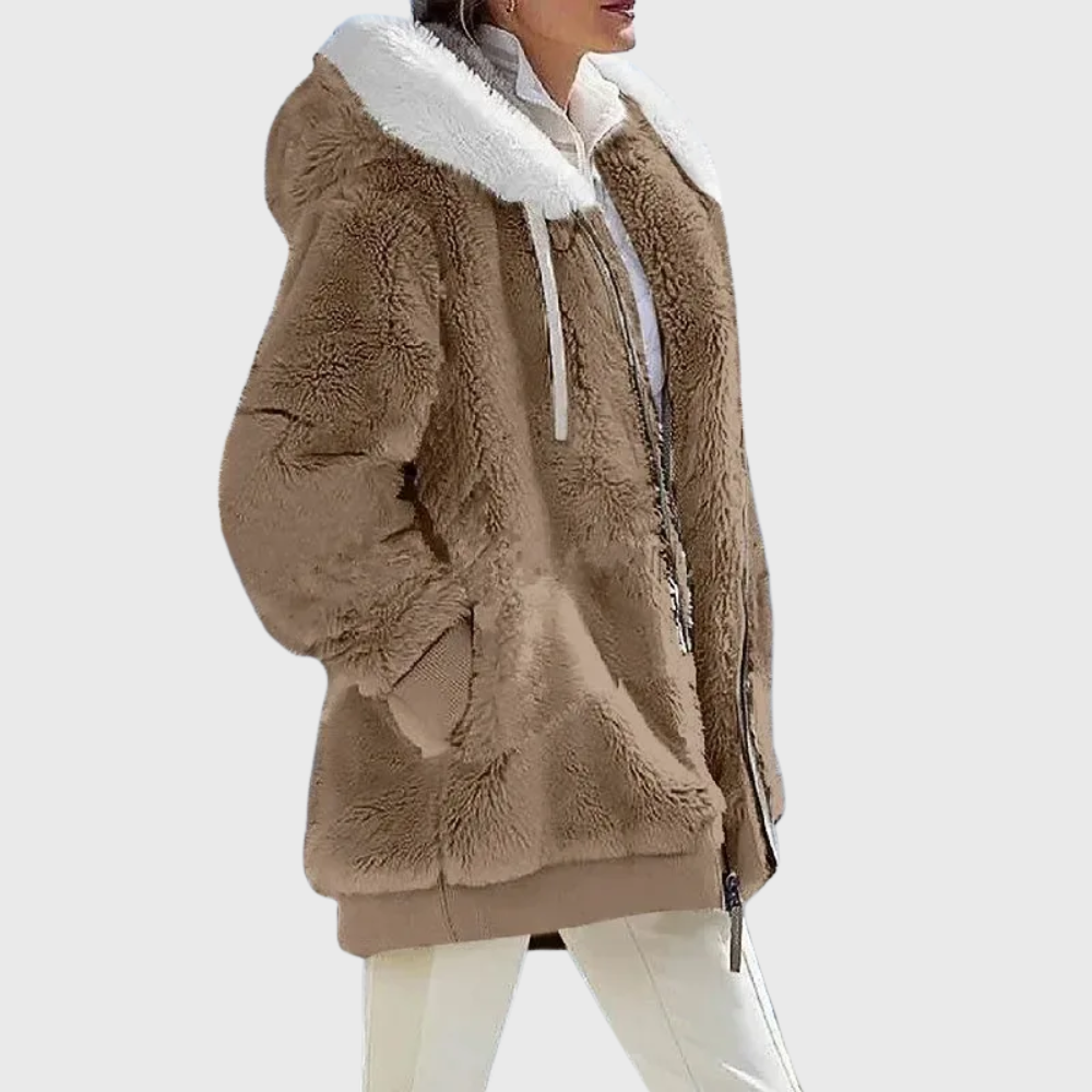 MODEGEIST Damen Winterjacke Isolierung Kapuze Verstellbar