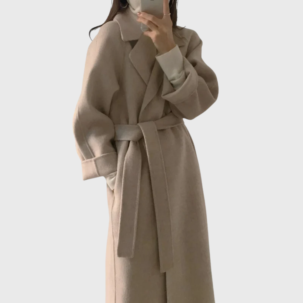 MODEGEIST Damen Mantel Gürtel klassisch vielseitig Wintermantel