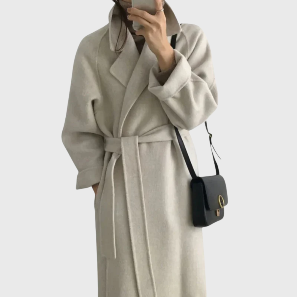 MODEGEIST Damen Mantel Gürtel klassisch vielseitig Wintermantel