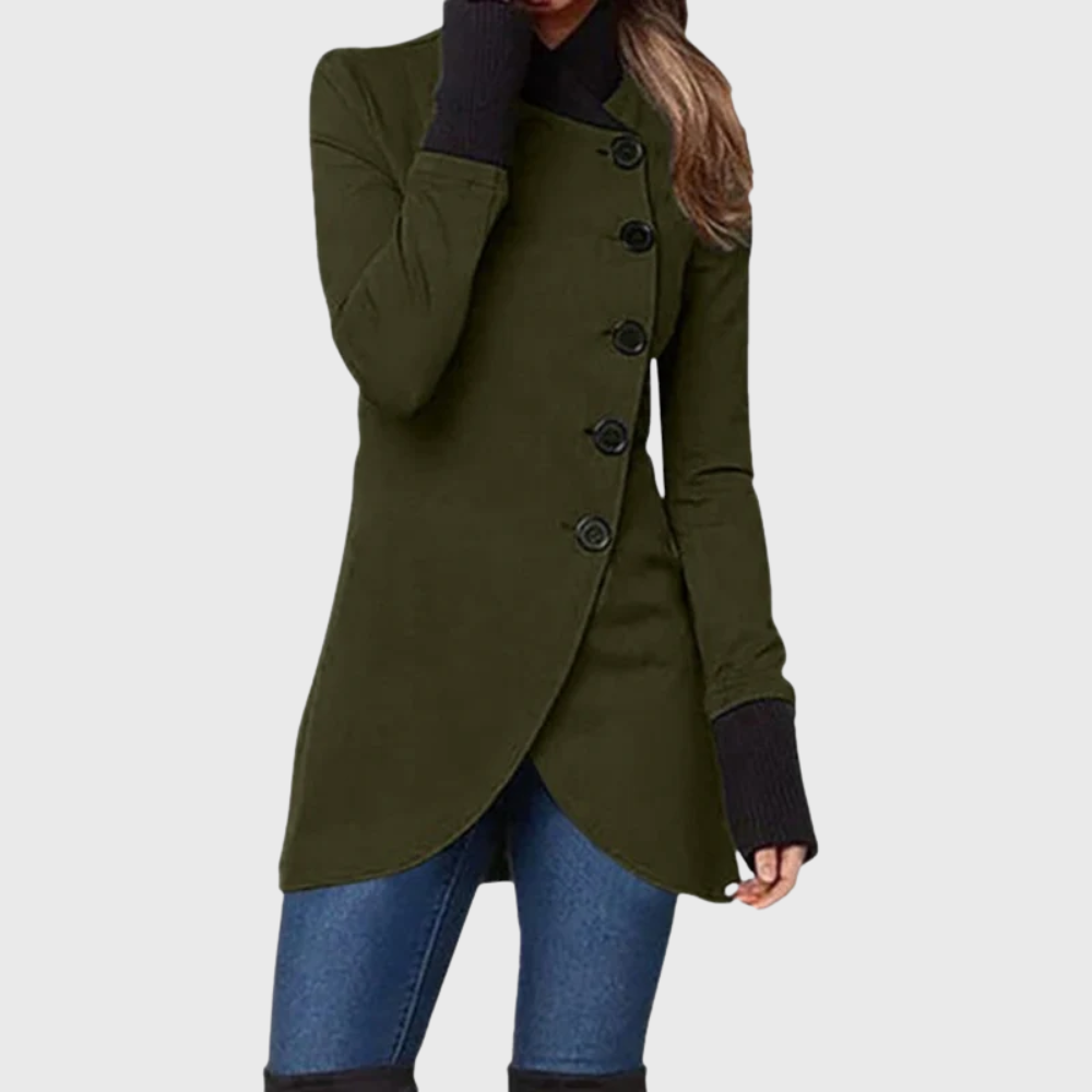 MODEGEIST Damen Wintermantel Isoliert Kapuze Tailliert Elegant Warm