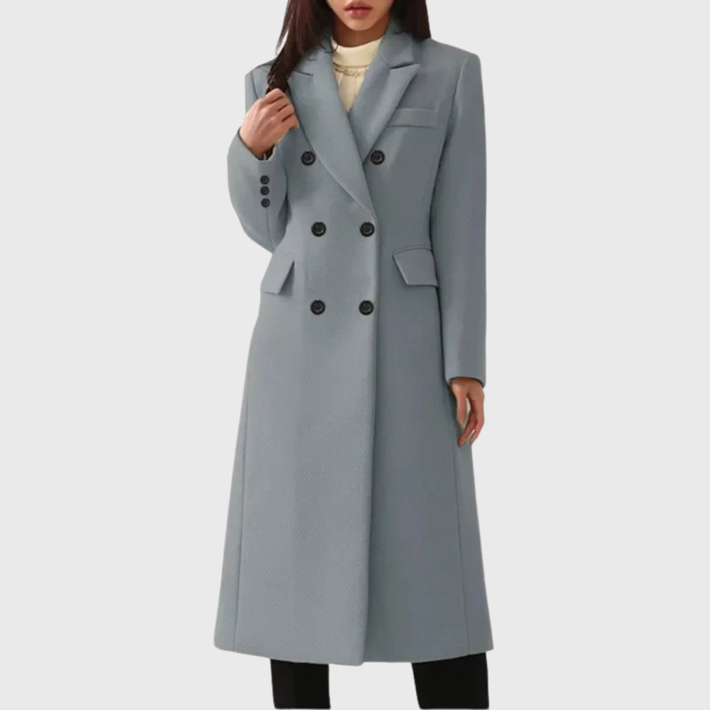 MODEGEIST Damen Wintermantel Tailliert Lange Jacke Warm