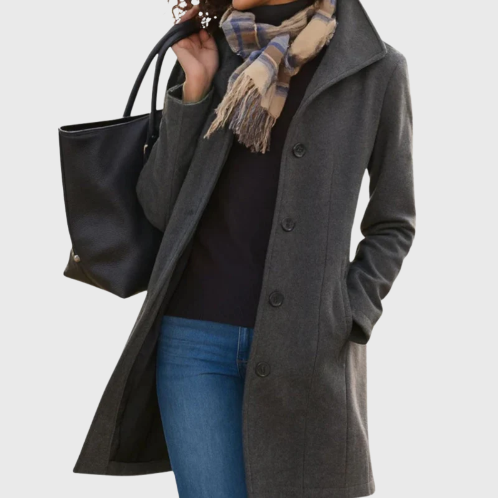 MODEGEIST Damen Longline Mantel Offene Front Taschen Elegant