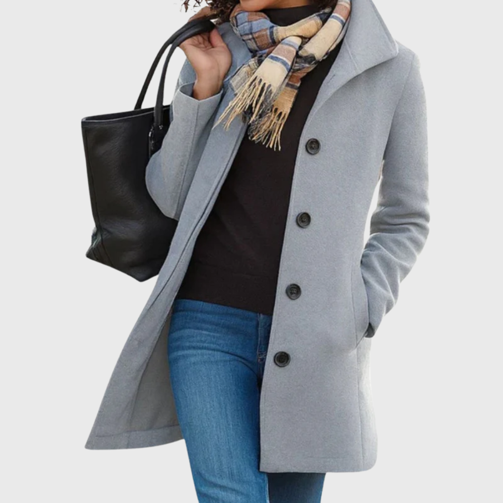 MODEGEIST Damen Longline Mantel Offene Front Taschen Elegant