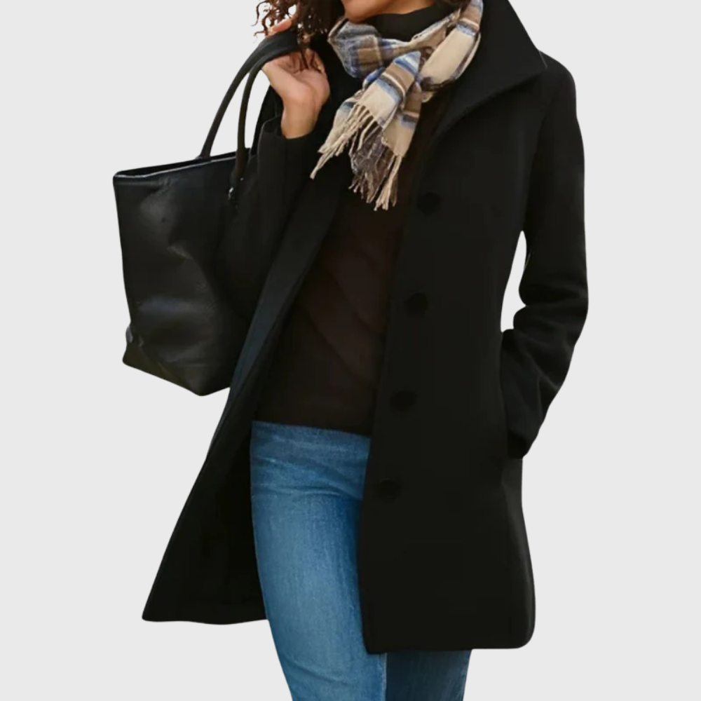 MODEGEIST Damen Longline Mantel Offene Front Taschen Elegant