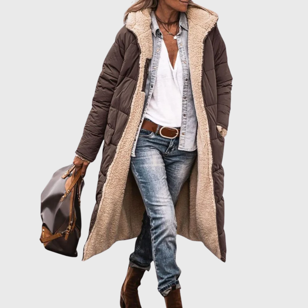 MODEGEIST Damen wendbare Steppjacke gefüttert vielseitiger Stil