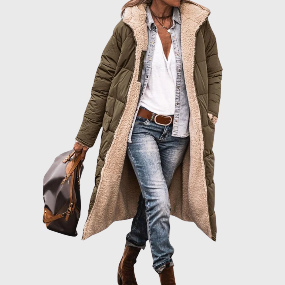 MODEGEIST Damen wendbare Steppjacke gefüttert vielseitiger Stil