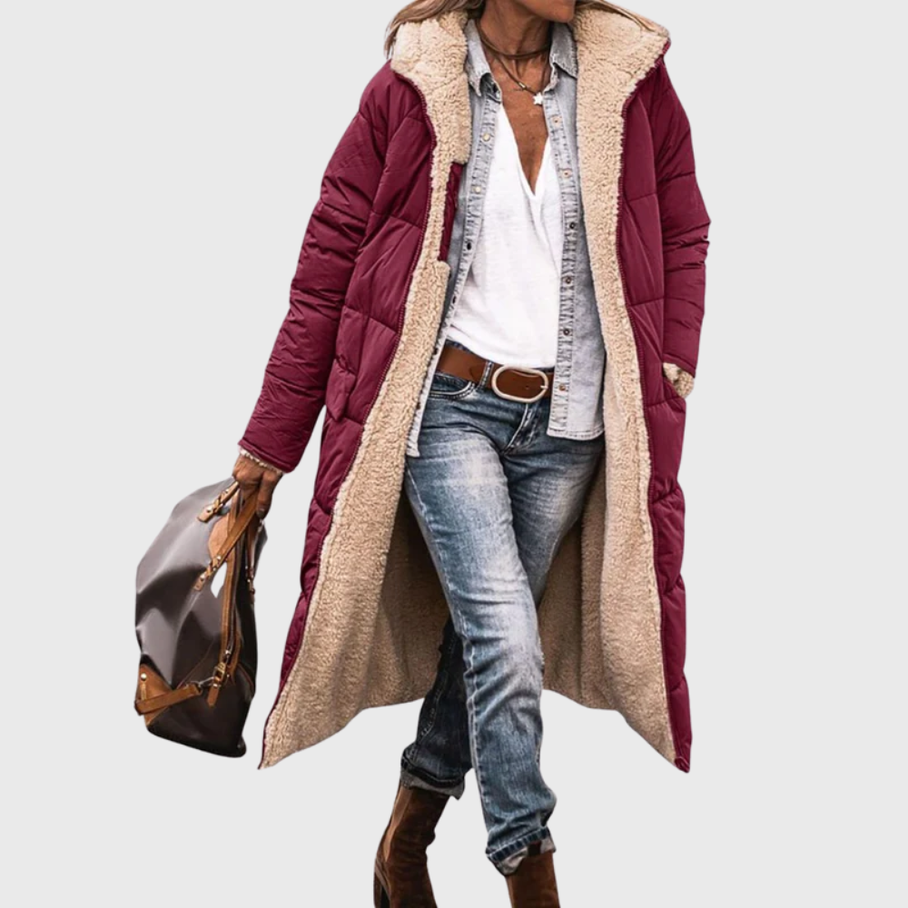 MODEGEIST Damen wendbare Steppjacke gefüttert vielseitiger Stil