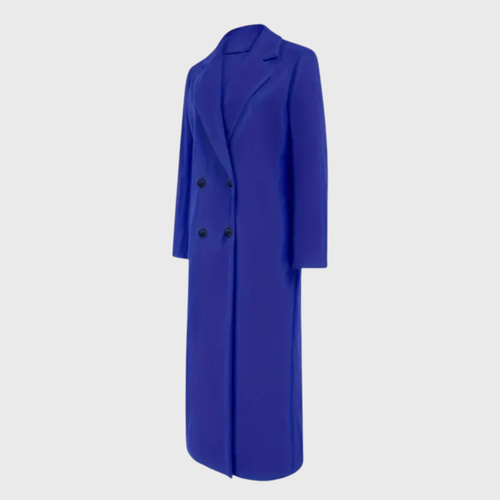 MODEGEIST Damen Winter-Trenchcoat Longline Wärmeisoliert Elegant