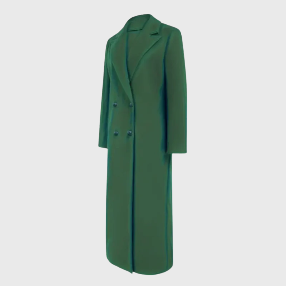 MODEGEIST Damen Winter-Trenchcoat Longline Wärmeisoliert Elegant