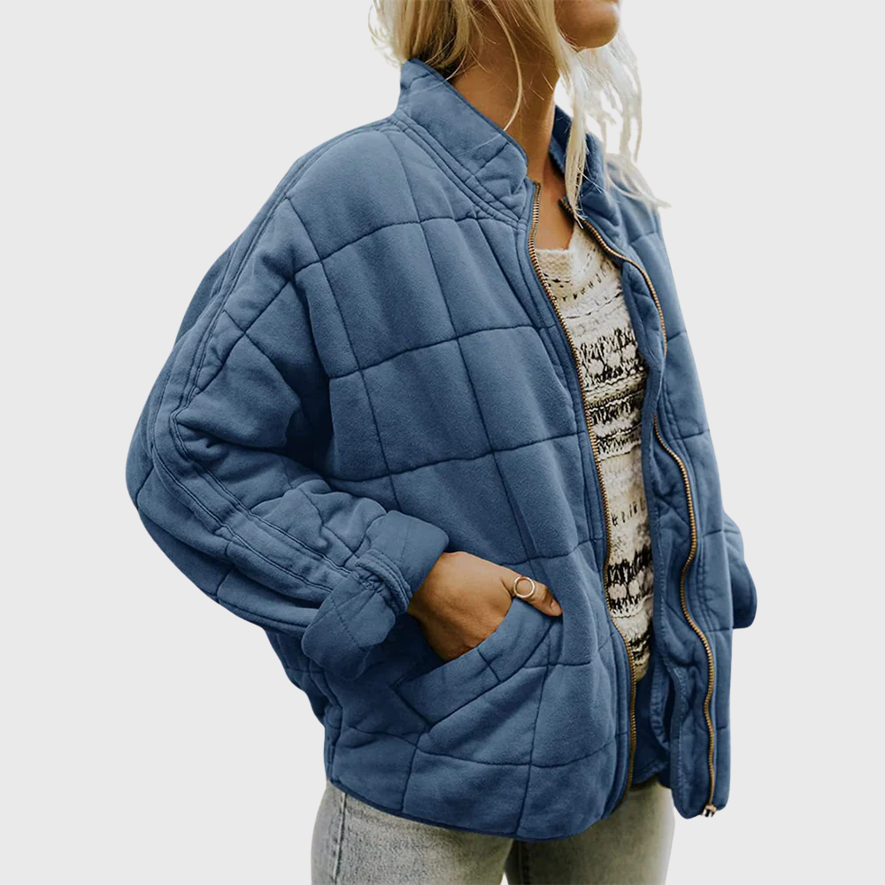 MODEGEIST Damen Steppjacke Klassisch Oversized Vielseitig Casual