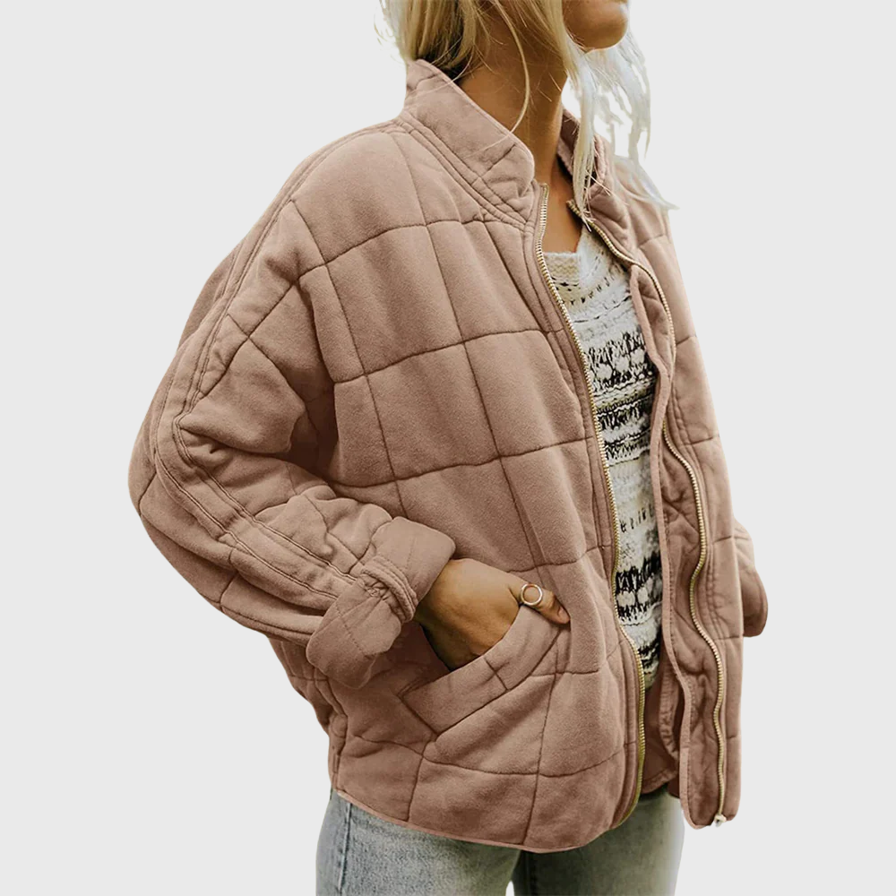 MODEGEIST Damen Steppjacke Klassisch Oversized Vielseitig Casual