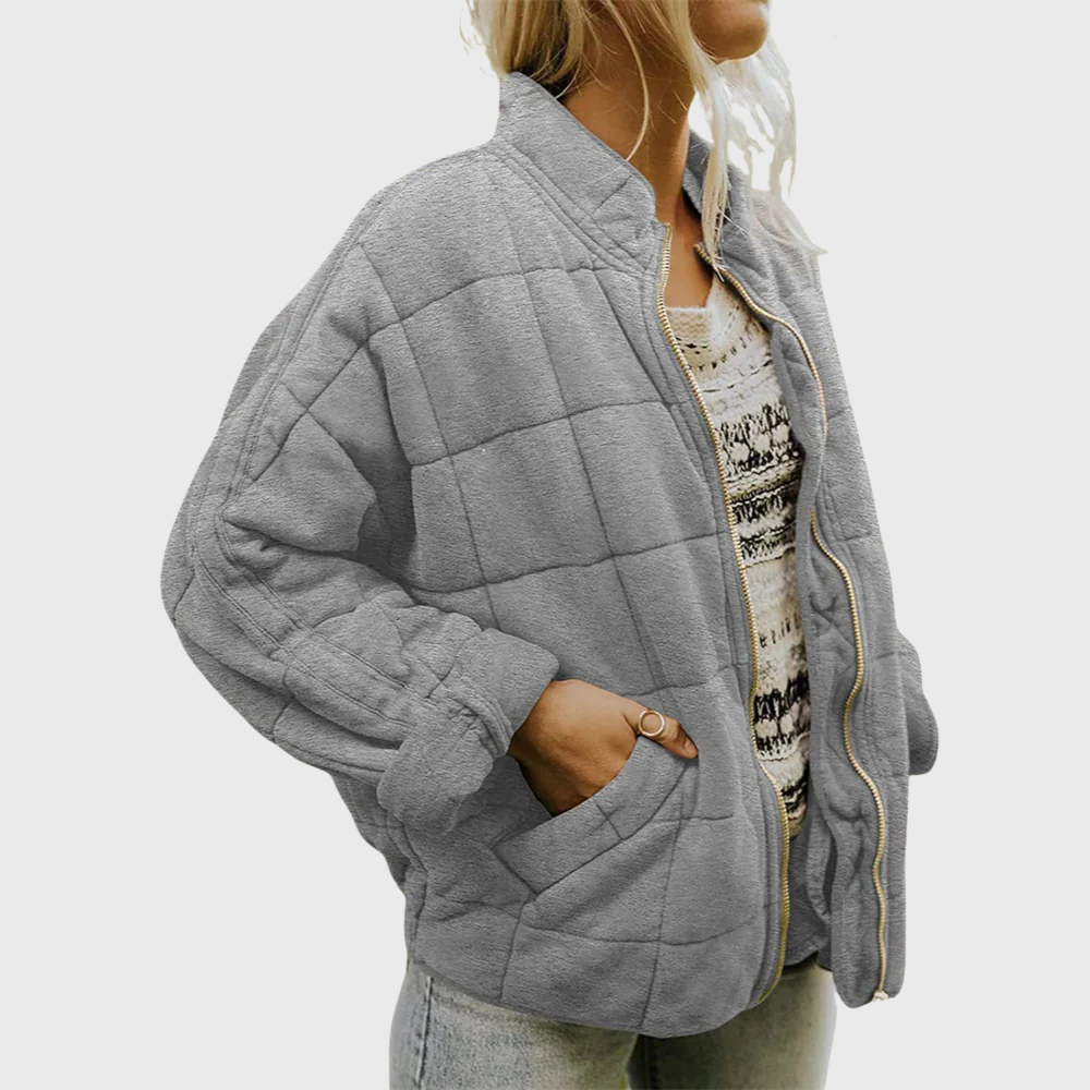 MODEGEIST Damen Steppjacke Klassisch Oversized Vielseitig Casual