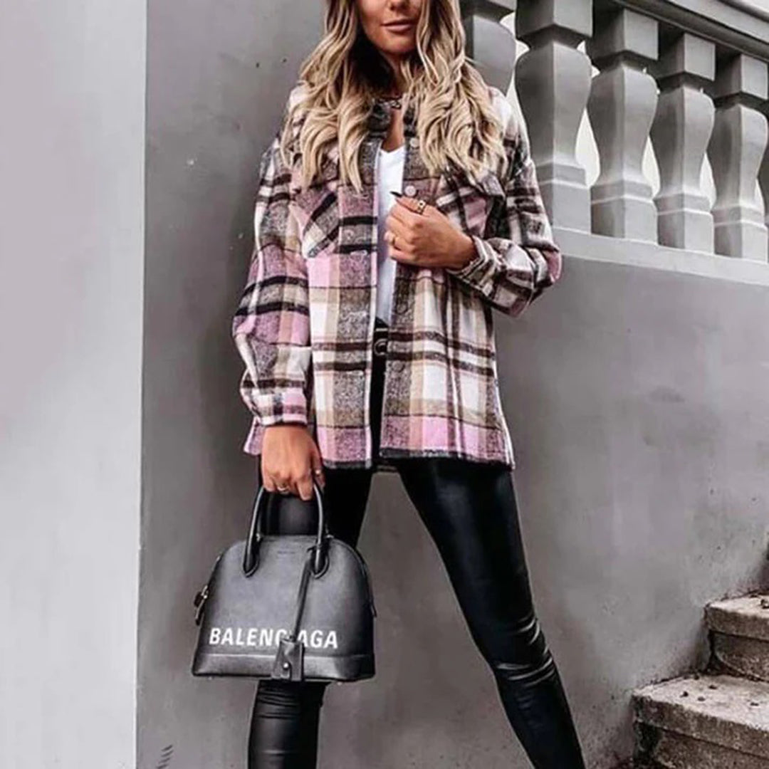 ModeGeist | Warme karierte Herbstjacke