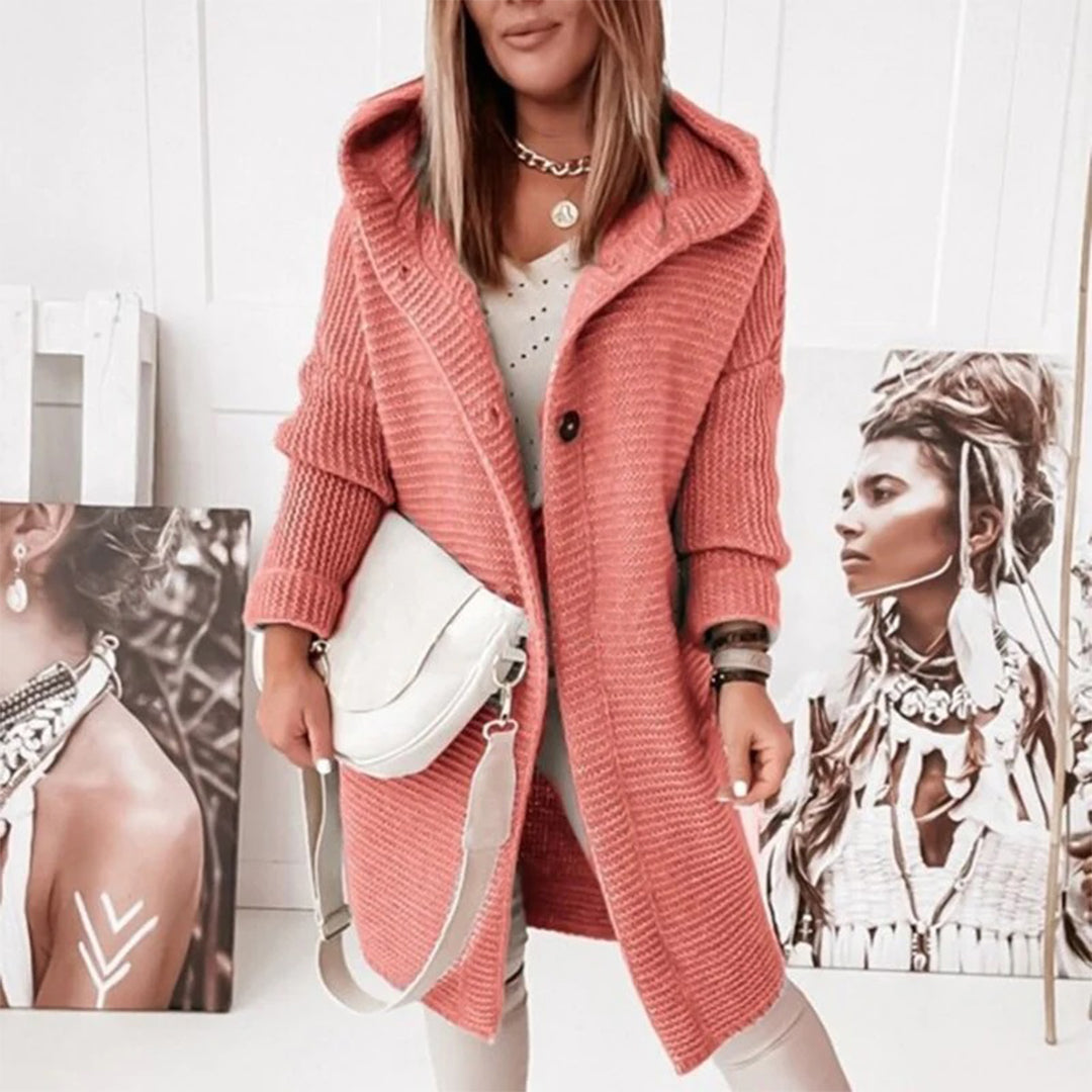 ModeGeist | Strickjacke mit Kapuze Acryl Elegantes und Warmes Design