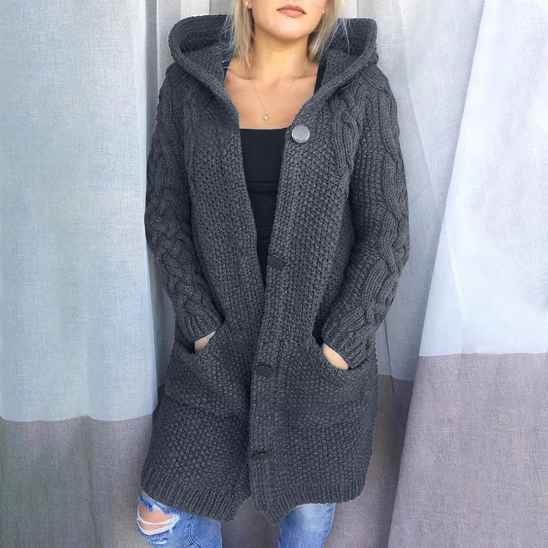 ModeGeist | Strick Cardigan mit Kapuze und Taschen Acryl Komfortabel und Warm