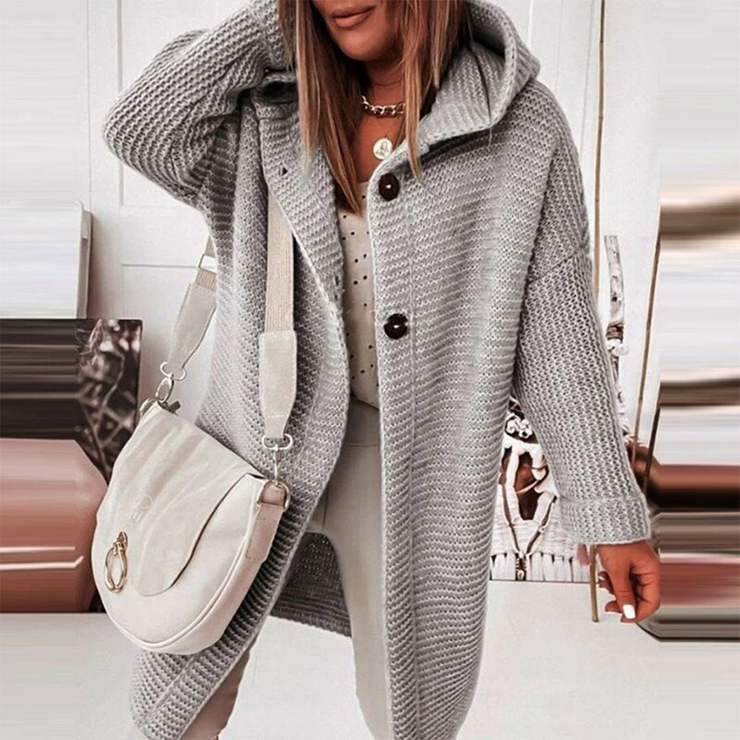 ModeGeist | Strickjacke mit Kapuze Acryl Elegantes und Warmes Design