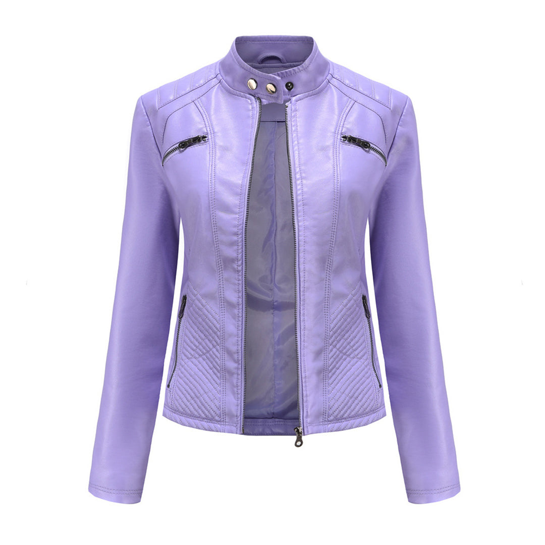 ModeGeist | Klassische Lederjacke Mit Reißverschlussdesign