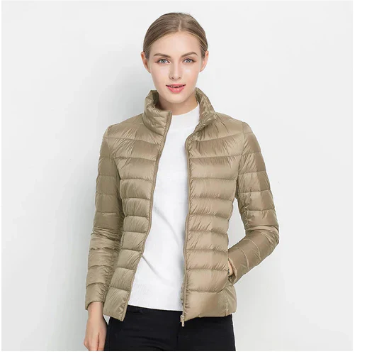 ModeGeist | Taillierter Steppjacke mit Reißverschluss