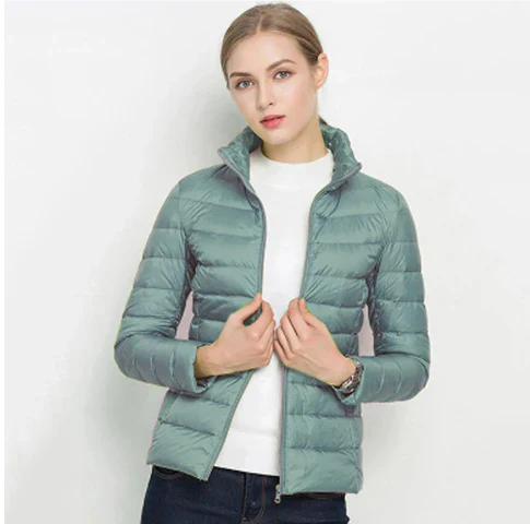 ModeGeist | Taillierter Steppjacke mit Reißverschluss