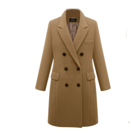 ModeGeist | Eleganter Langer Mantel mit Raffiniertem Design für Frauen