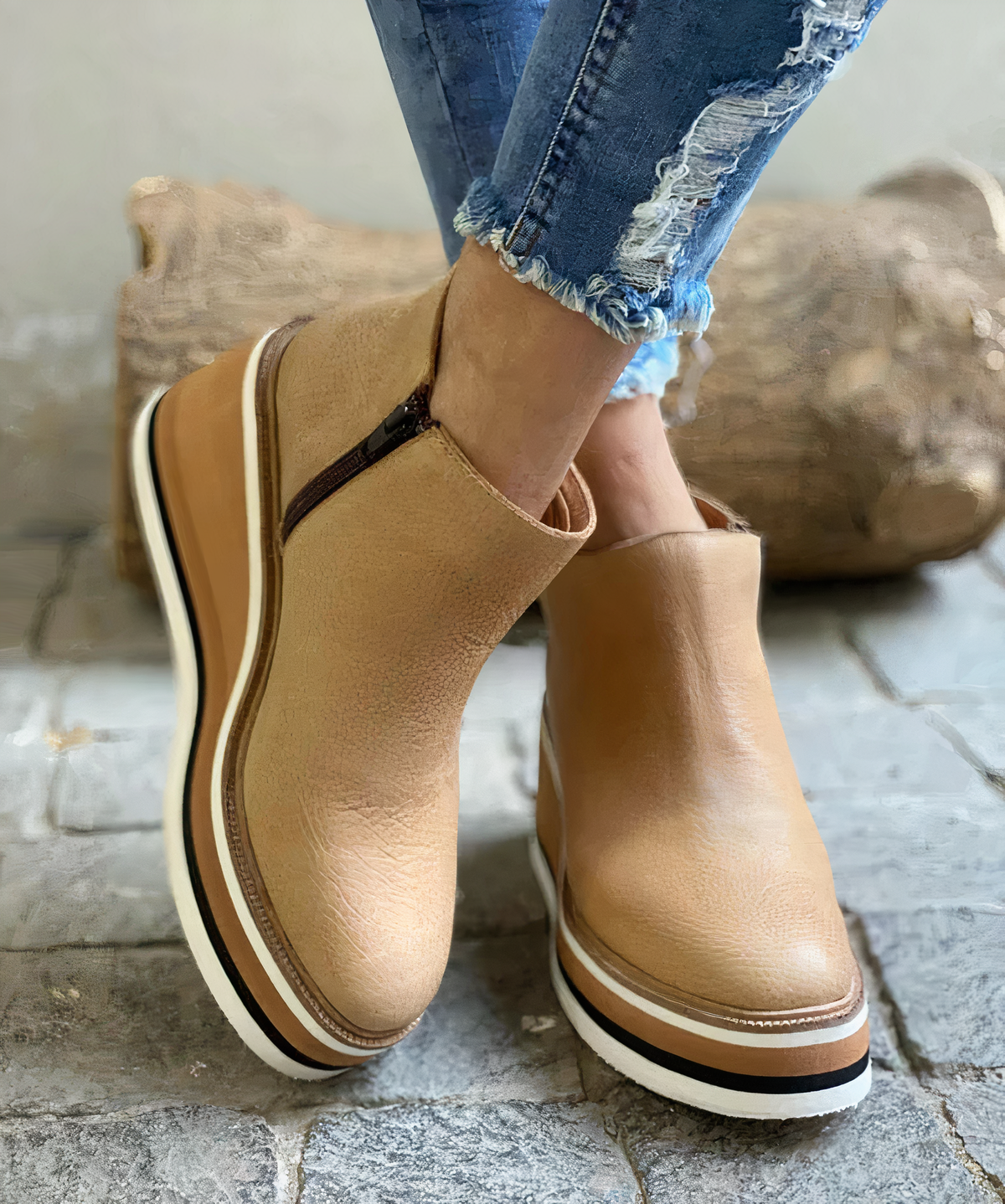 Raine Ankle Boots with Platform Sole
