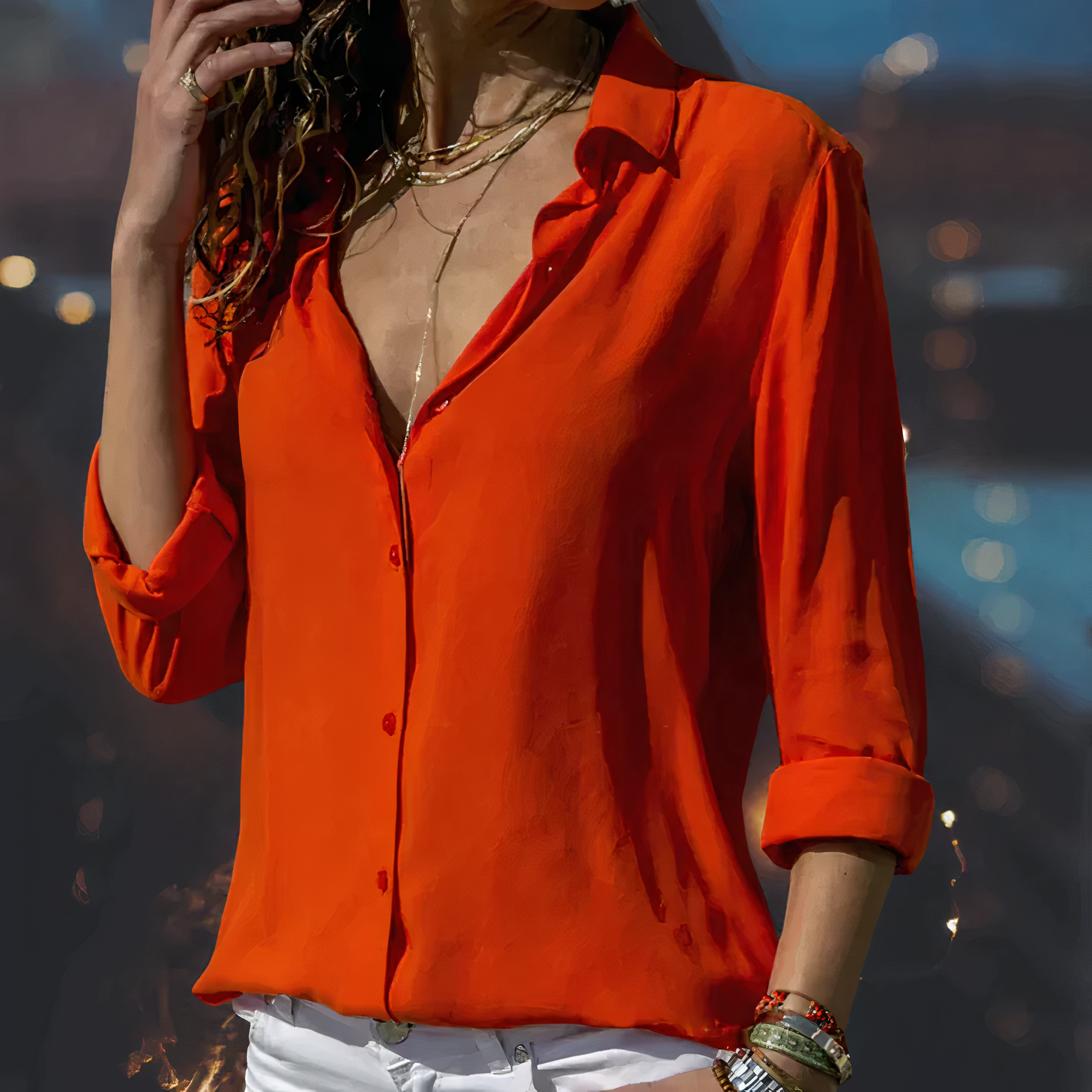 Schicke Chiffonbluse von Liv