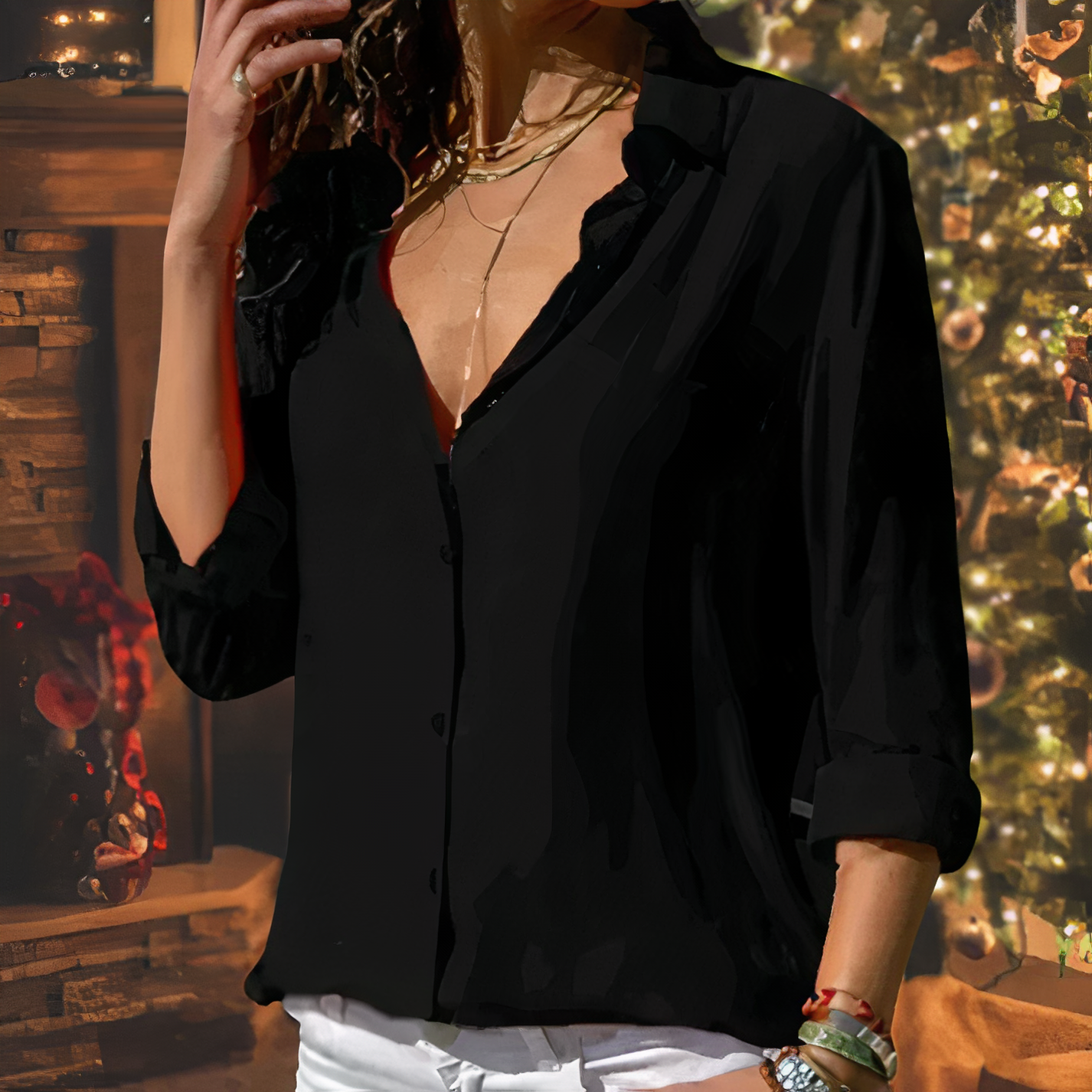 Schicke Chiffonbluse von Liv
