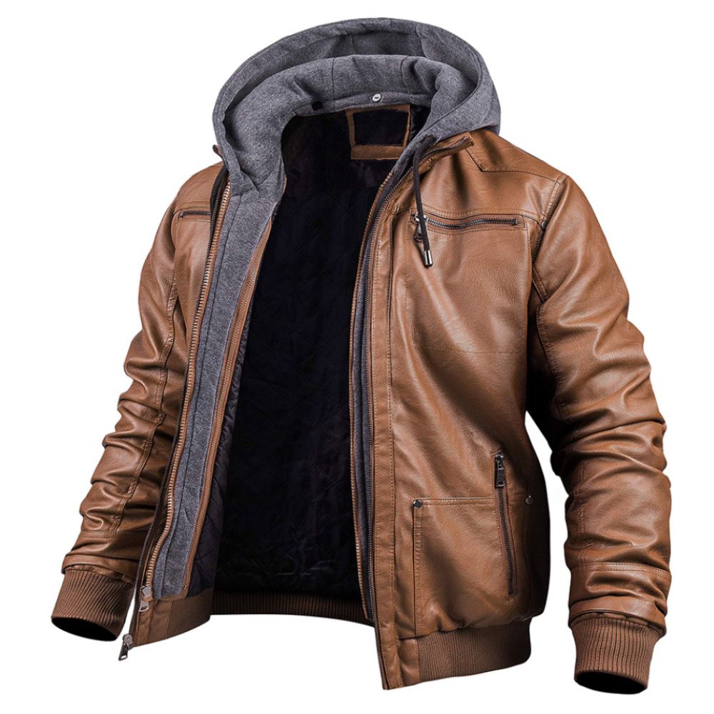 Hochwertige Winterjacke aus Leder im eleganten Stil - Rikki