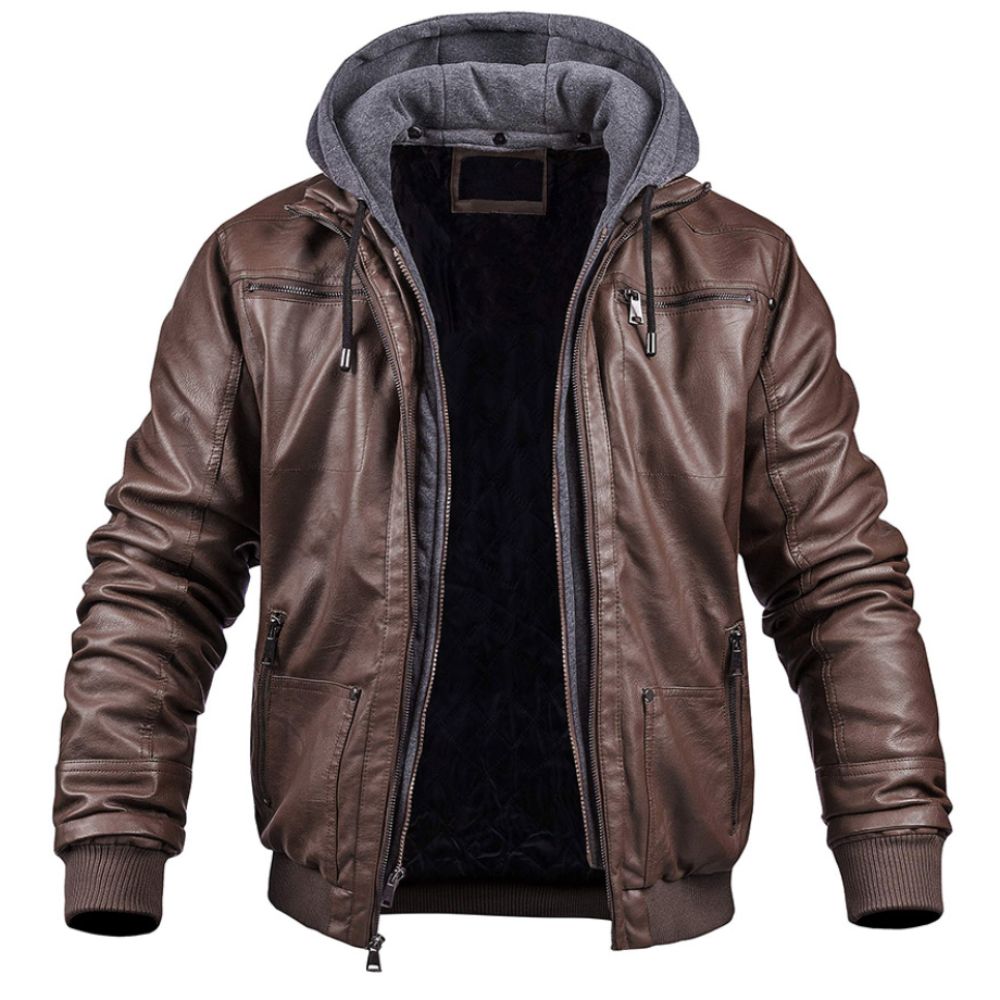 Hochwertige Winterjacke aus Leder im eleganten Stil - Rikki