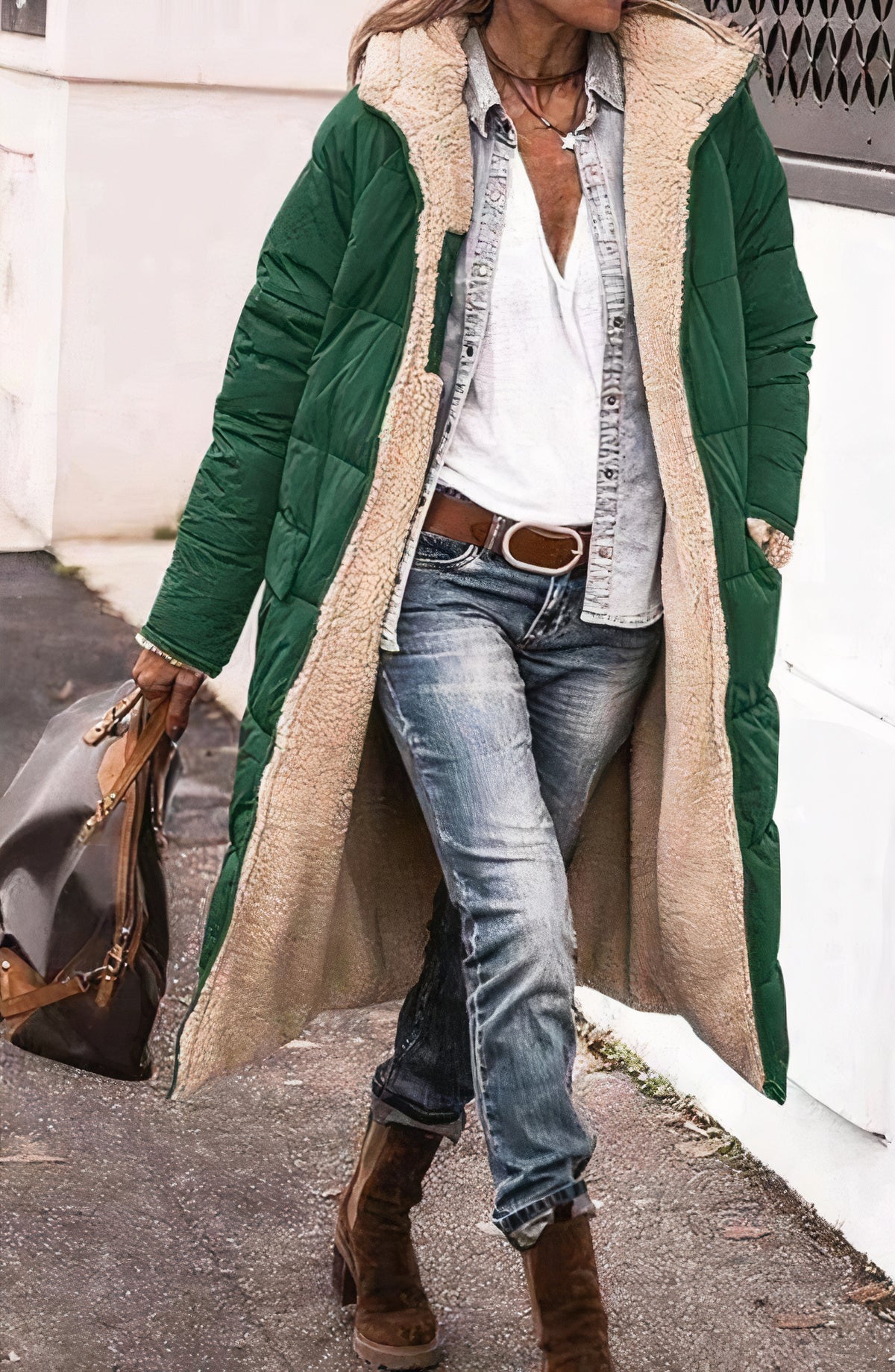 Riny Wende-Fleecejacke - Lang