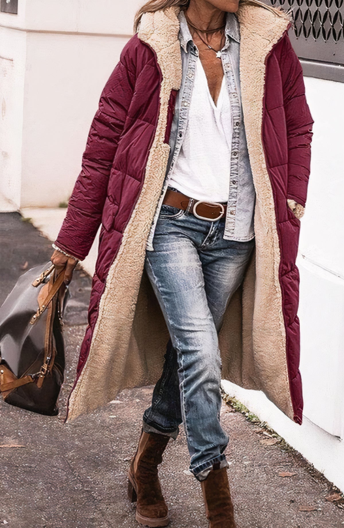 Riny Wende-Fleecejacke - Lang