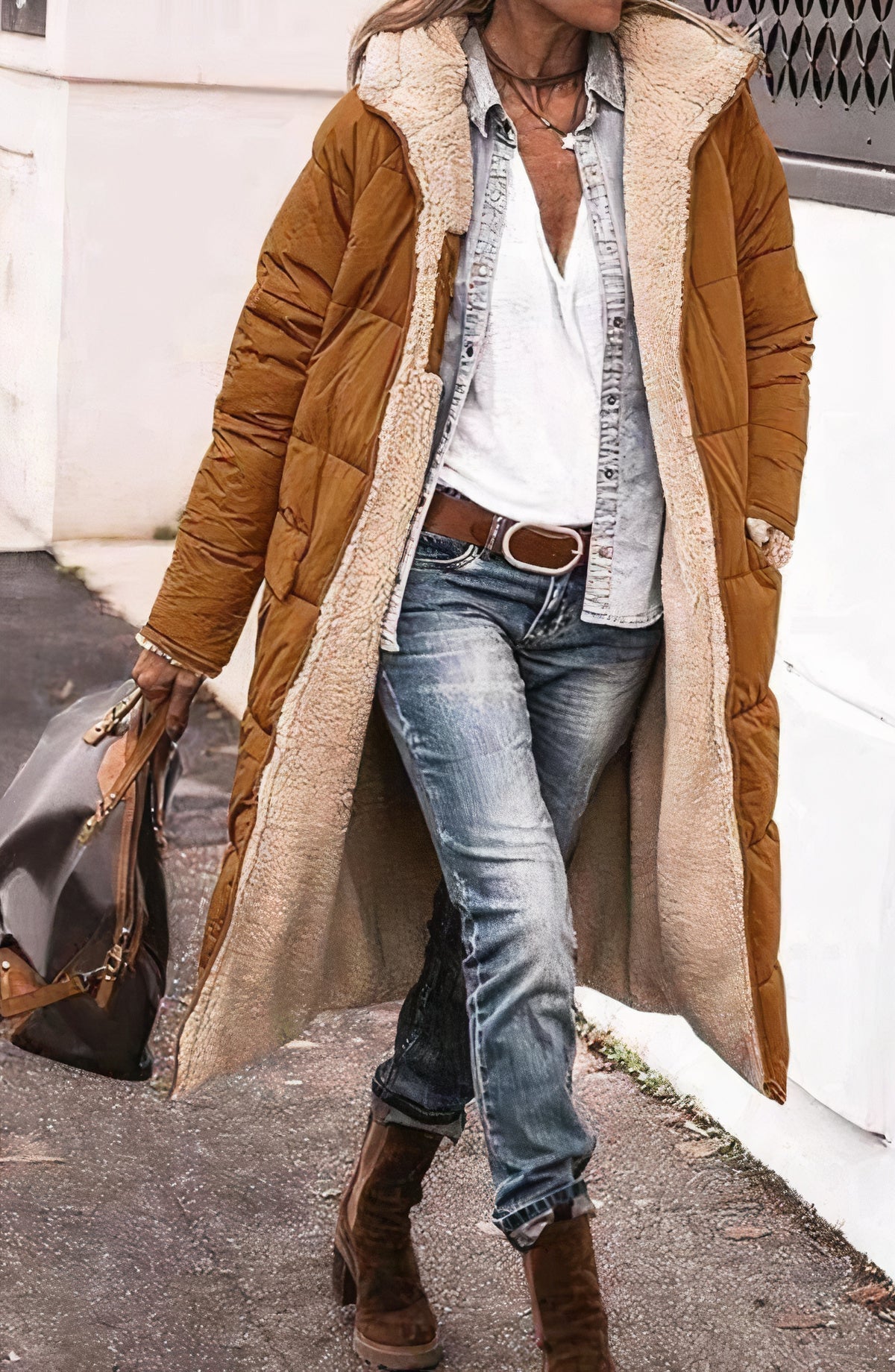Riny Wende-Fleecejacke - Lang