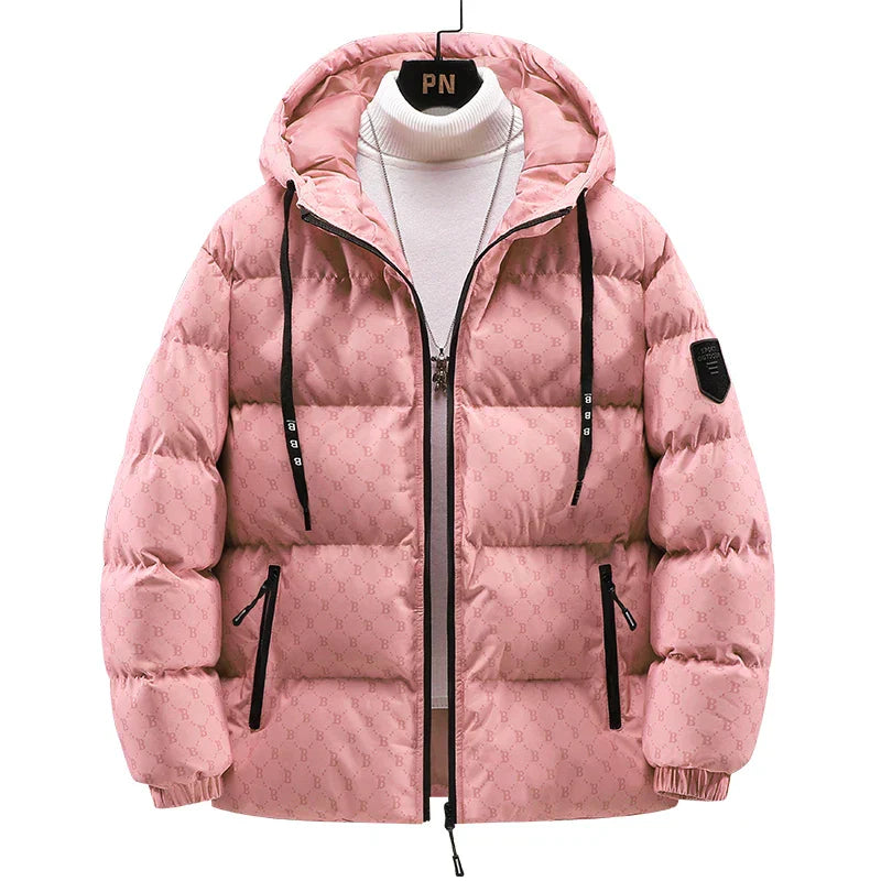 ModeGeist | Baumwolljacke mit Allover-Buchstabenprint