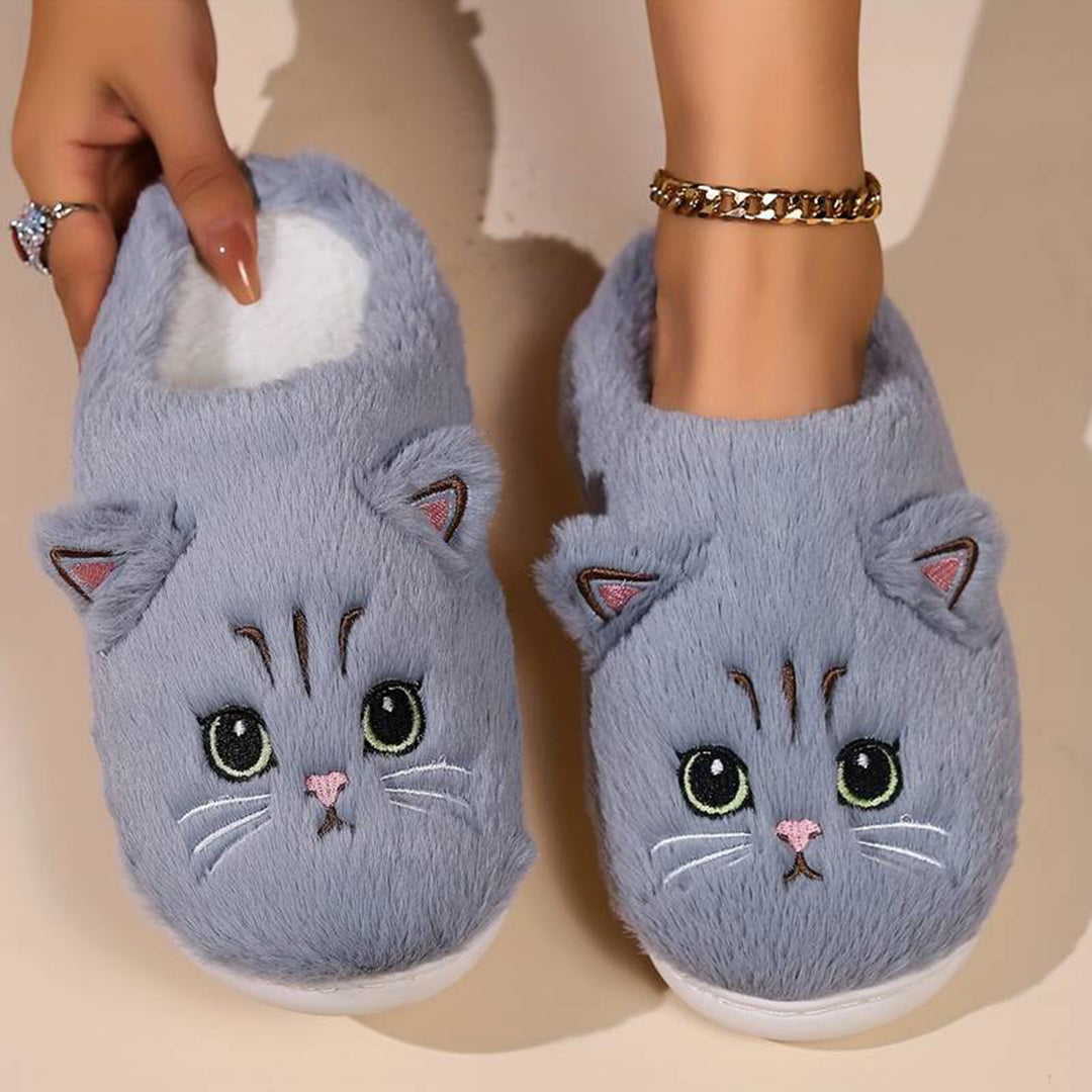 ModeGeist | Weiche Damen Katzen Hausschuhe