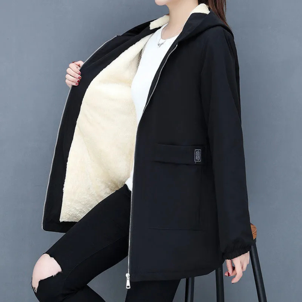 ModeGeist | Winter Kapuzenjacke für Damen