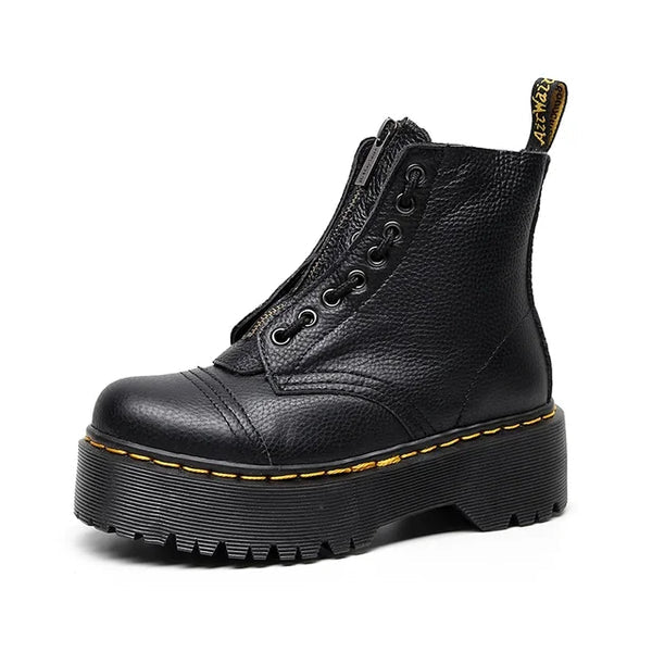 DolceMode | Genuine Leather Platform Boots