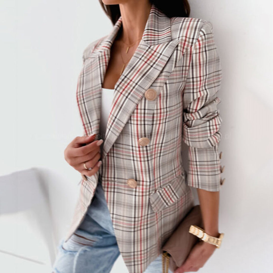 ModeGeist | Jacke mit Minimalistischen Muster für Frauen