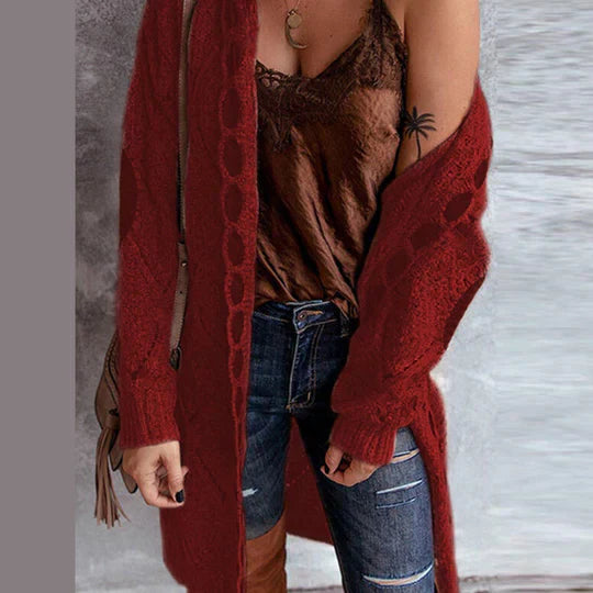 ModeGeist | Modische Strickjacke mit Kapuze